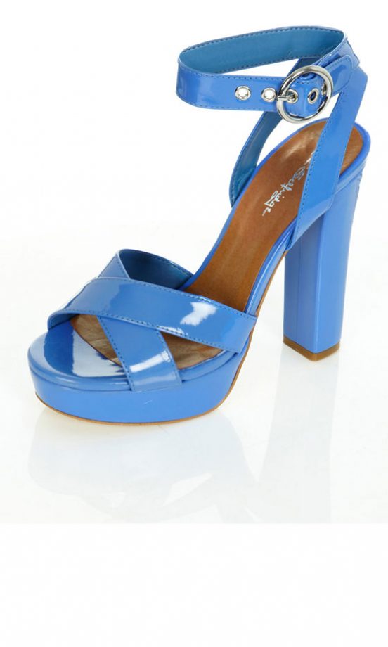Miss Selfridge Blue Block Heel Platform, £45