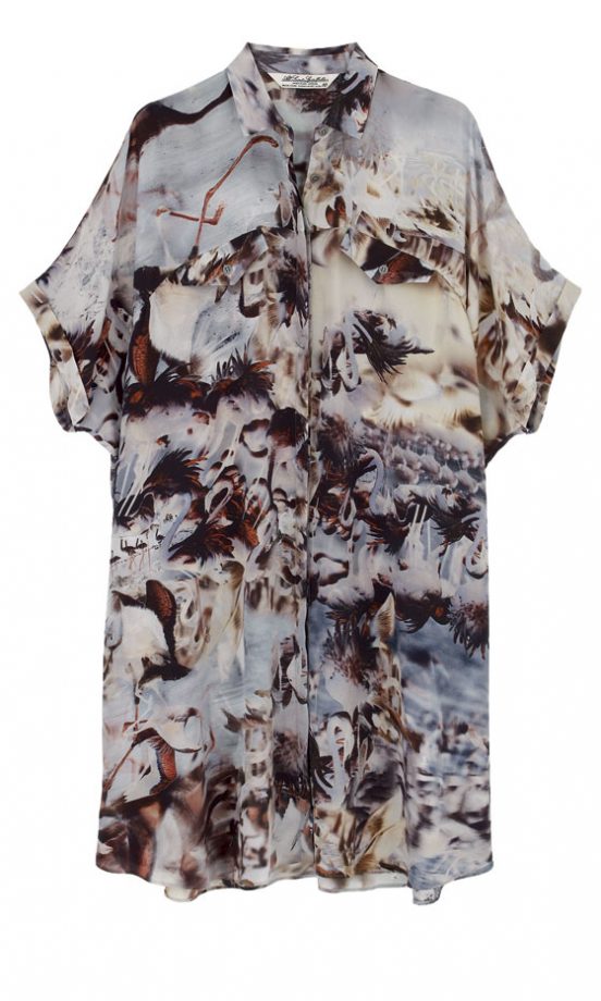 All Saints Printed Long Line Blouse, £165