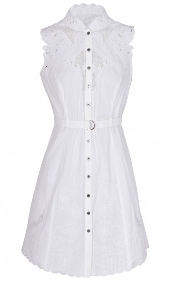 Karen Millen Belted Lace Detail Dress (In Stores Only)