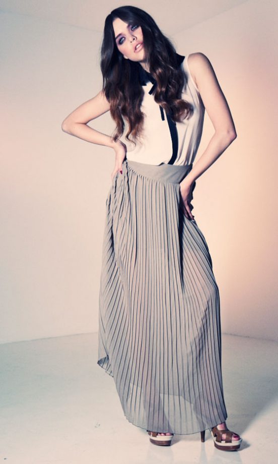 Miss Selfridge Pleated Maxi Skirt, £48