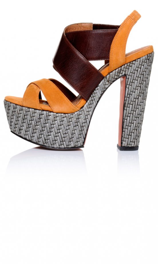 Kurt Geiger Danger Platform In Mango, £180