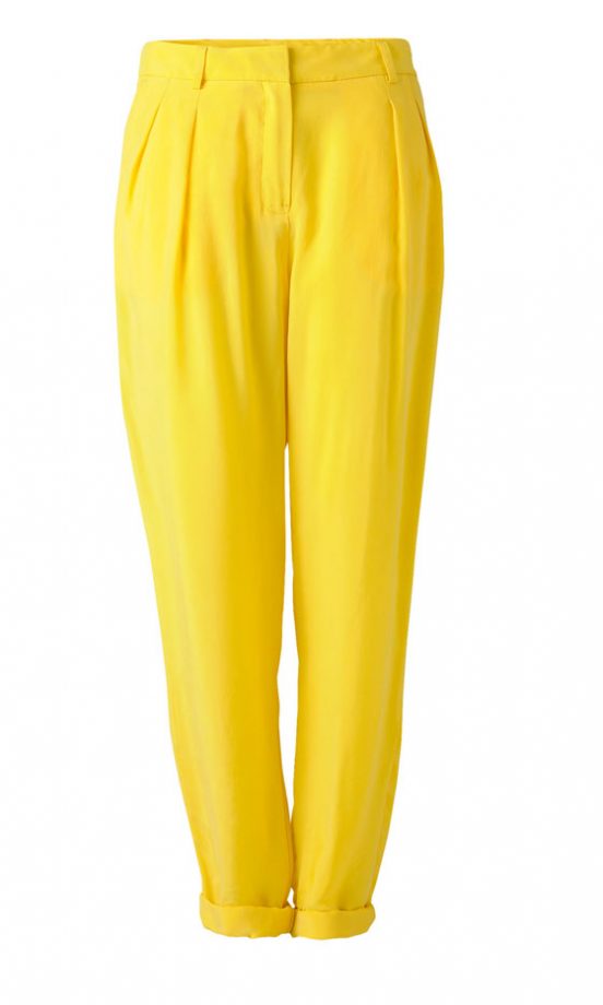 Mango Yellow Peg Leg Trousers (In Stores Only)
