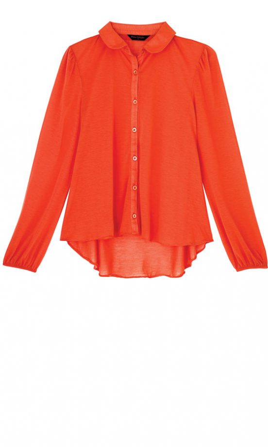 Miss Selfridge Sheer Dippy Hem Shirt, £28