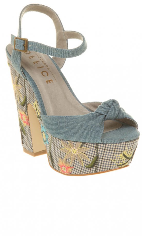 Office Denim Knot Platform Shoes, £72 - In Store Only