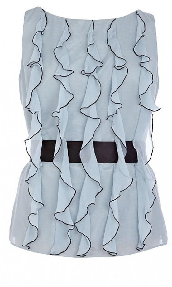 Coast Silk Frill Top, Was £75 Now, £36