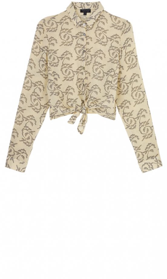 Topshop Printed Tie Blouse, £35 (In Store Only)