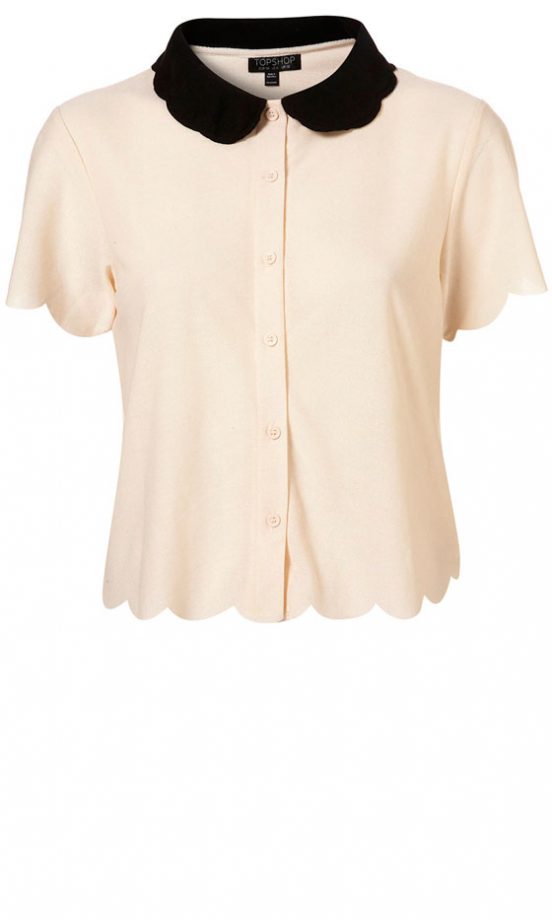 Topshop Scallop Trim Blouse, £24
