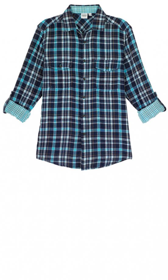 Uniqlo Blue Check Shirt, £24.99 (In Stores Only)