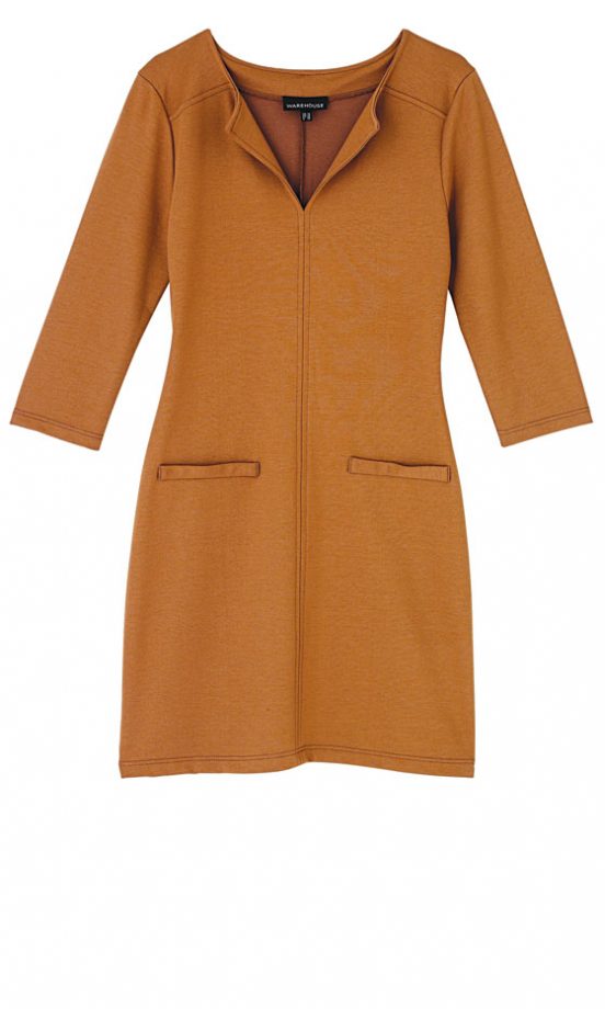 Warehouse Tan Pocket Dress, £40 - In Stores Only