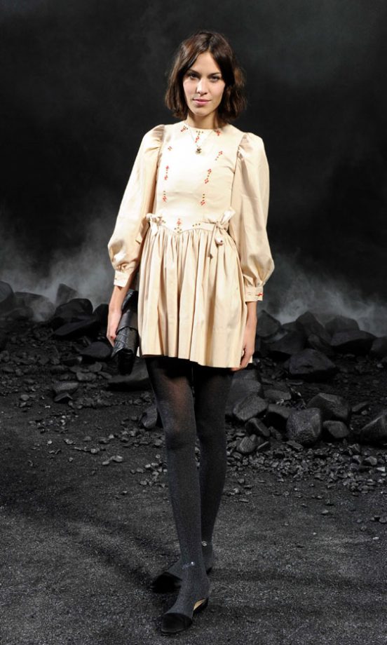 Alexa Chung At The Chanel AW11 Fashion Show During Paris Fashion Week