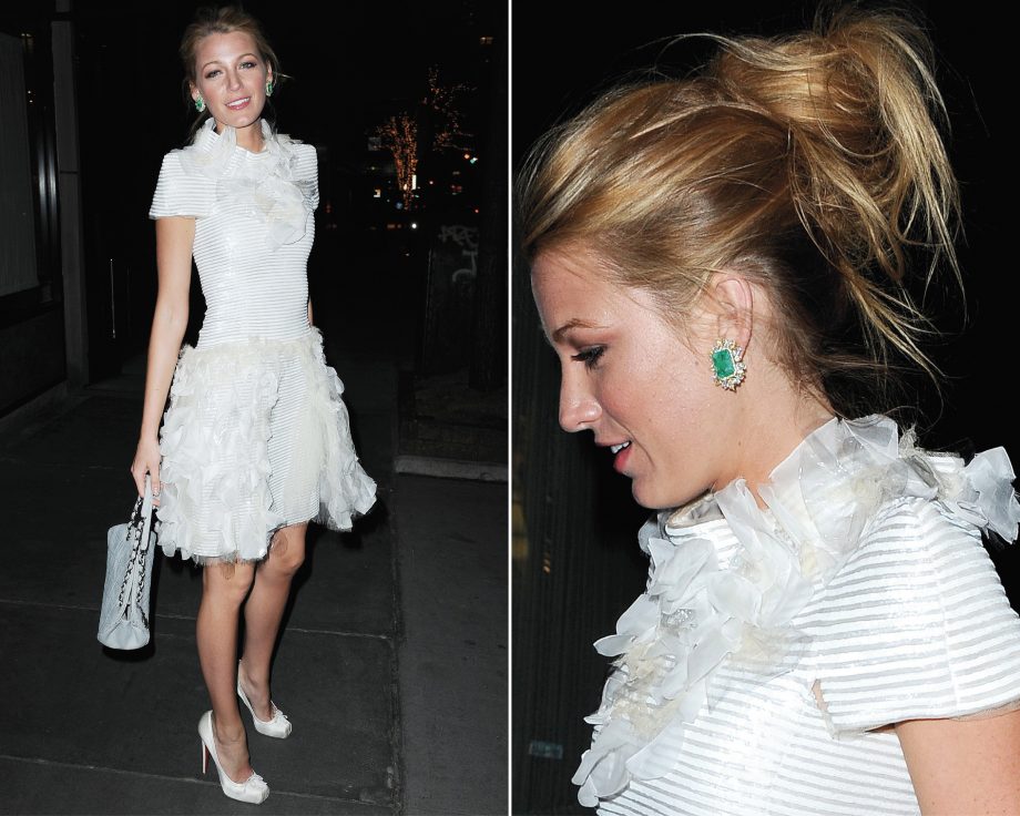 Blake Lively sported the hottest celebrity hairstyle of the moment when she stepped out a Chanel dinner in New York wearing a messy updo hairstyle