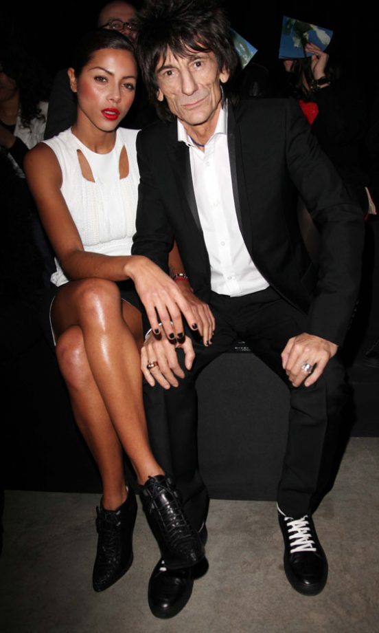 Anna Araujo And Ronnie Wood At The Givenchy Autumn/Winter 2011 After Party During Paris Fashion Week