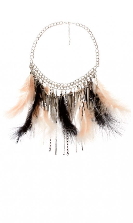 Asos Marabou Bib Necklace, WAS £25 NOW £20