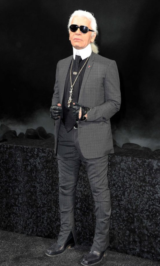 Karl Lagerfeld At The Chanel AW11 Fashion Show During Paris Fashion Week