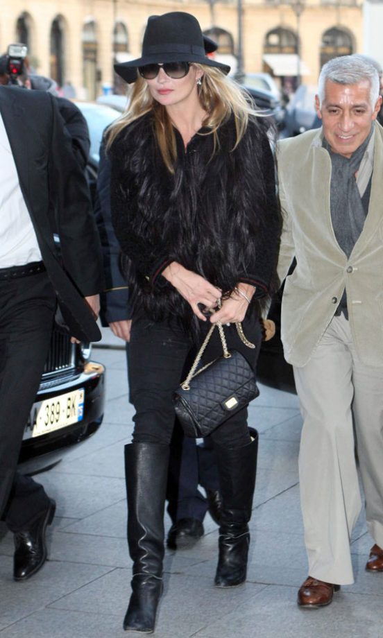 Kate Moss Looked Tres Chic In Paris Wearing A Christian Dior Jacket, 2011