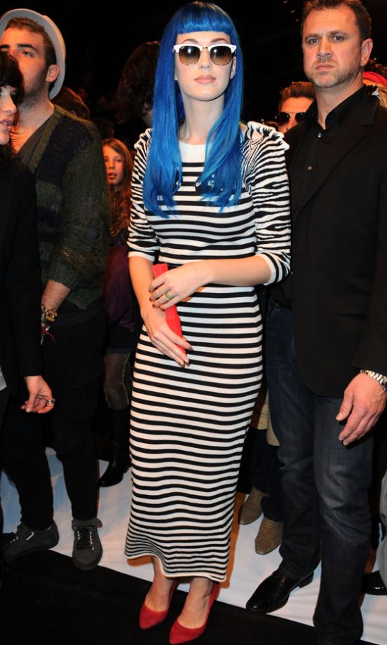 Katy Perry At The Jean Charles de Castelbajac AW11 Fashion Show During Paris Fashion Week
