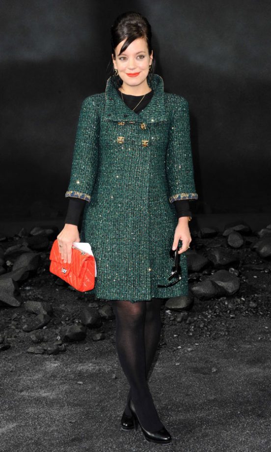 Lily Allen At The Chanel AW11 Fashion Show During Paris Fashion Week