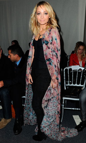 Nicole Richie front row at the Jean Paul Gaultier AW/11 show during Paris Fashion Week