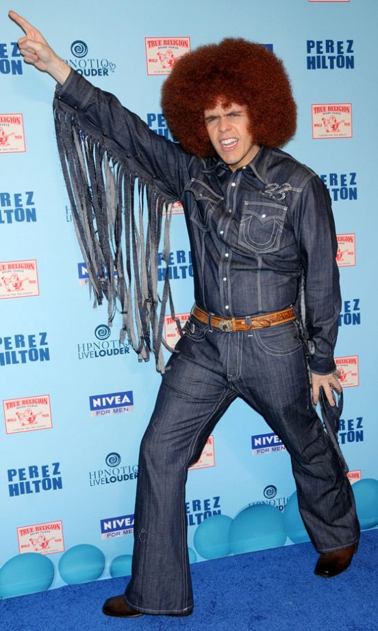 Perez Hilton Strikes A Pose At Perez Hilton's 33rd Blue Ball Birthday Party In LA, 2011