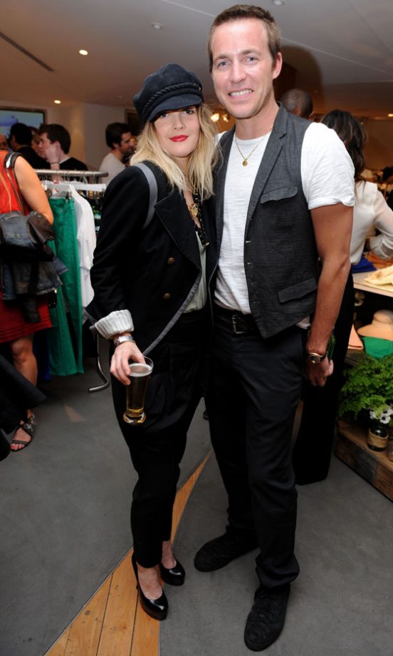 Drew Barrymore And David Neville At The Rag & Bone Cocktail Party In LA, 2011