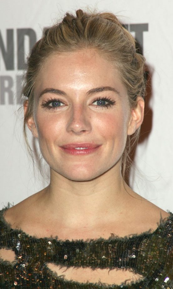 Sienna Miller Perfects Her Red Carpet Look With A Relaxed Updo Hairstyle, 2009