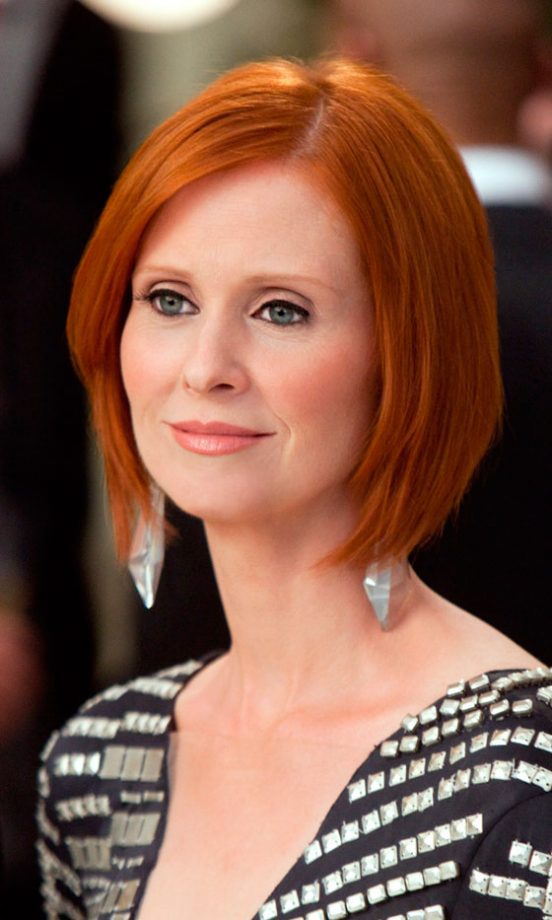 Cynthia Nixon Demonstrates How A Bobbed Hairstyle Is A Great Way To Show Off Such A Striking Hair Colour, 2010