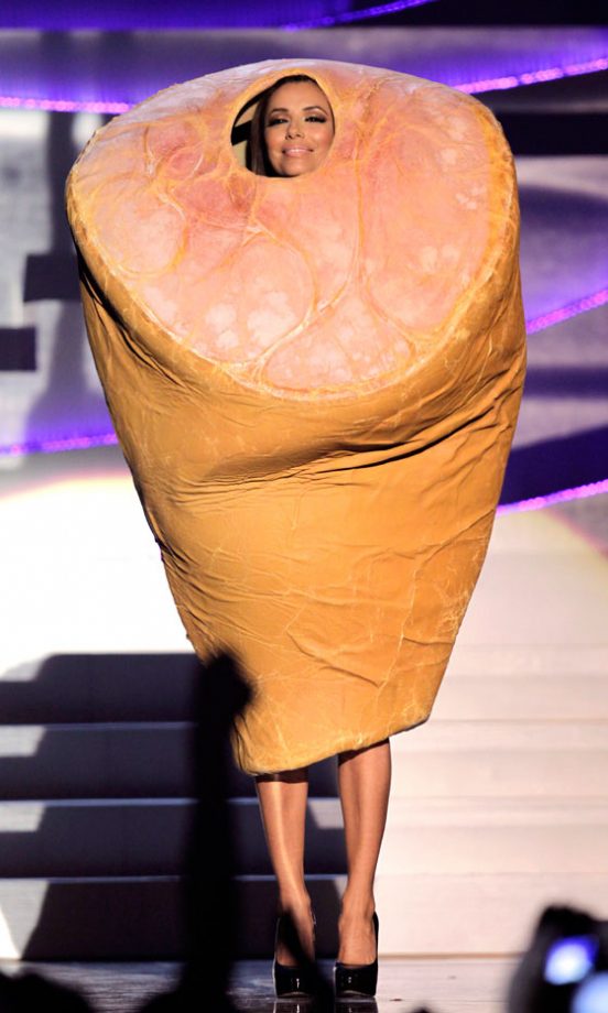 Eva Longoria Dressed As A Ham While Presenting The MTV Europe Music Awards, November 2010