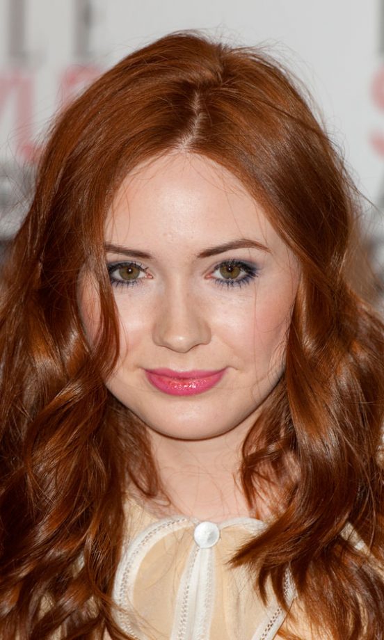 Karen Gillan Teams Her Berry-Tone Pink Lipstick With Blue Eyeliner, 2011