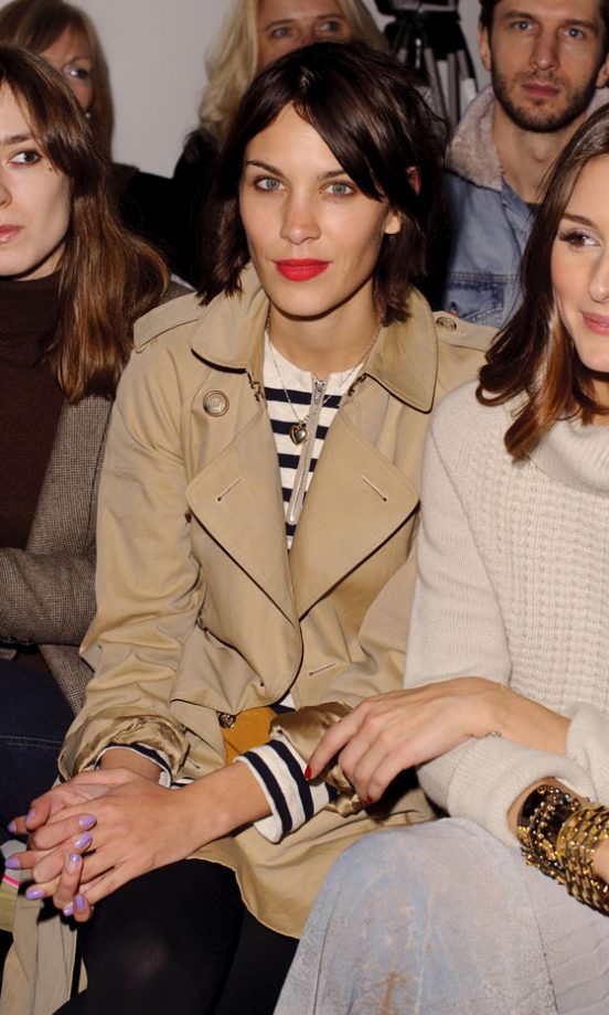 We Love Alexa Chung's Classic Trench, Breton Stripes And Red Lip Look, 2011