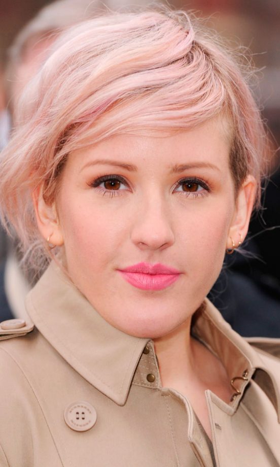 Ellie Goulding Matches Her Pink Lipstick To Her Pink Rinse Hairstyle - We Like, 2011