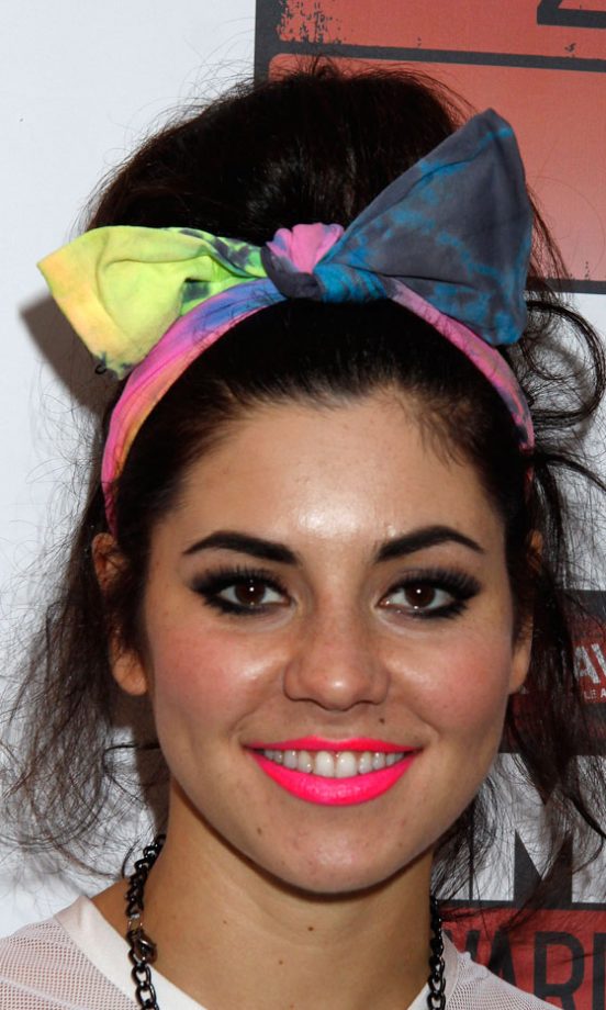 Marina Diamandis Rocks A Kooky Make-Up Look With Neon Pink Lips - Not For The Fainthearted! 2011