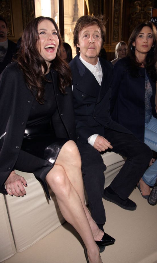 Liv Tyler And Sir Paul McCartney At Stella McCartney's AW11 Show At Paris Fashion Week, 2011