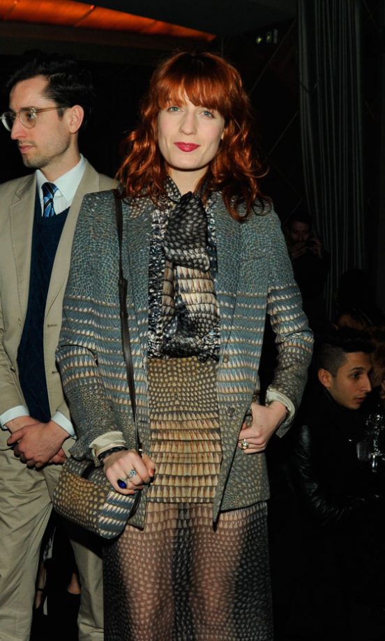 Florence Welch At The Givenchy After Party During Paris Fashion Week, 2011