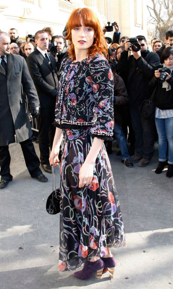 Florence Welch At The Chanel AW11 Fashion Show During Paris Fashion Week, 2011