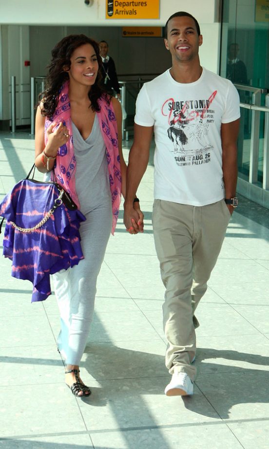 Saturdays Star Rochelle Wiseman Arrives Back In Heathrow In Full Holiday Mode After A Break With Boyfriend Marvin, 2011