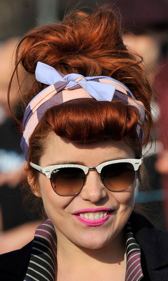 Paloma Faith Adds Quirky Accessories To Create A Retro Look With Her Red Hair, 2011