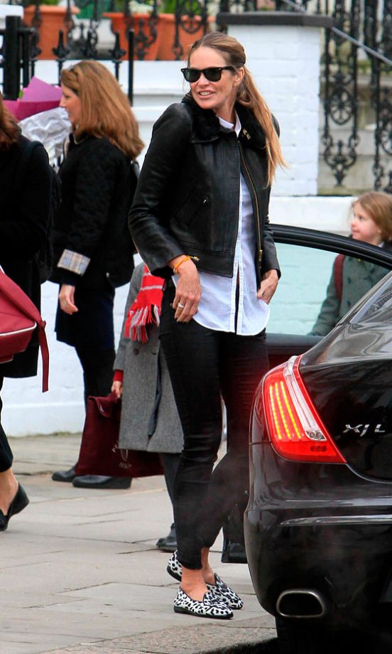 No Tracksuit Bottoms For Elle Macpherson On The School Run! 2011