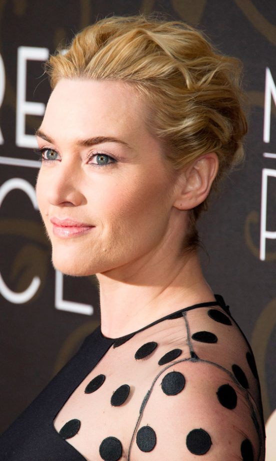 Pull A Few Strands Of Hair Loose To Achieve Kate Winslet's Messy Updo Hairstyle, 2011