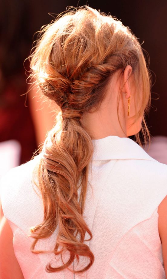 Kimberley Walsh's Twisted Ponytail Hairstyle Is Seriously Red Carpet Worthy - Run Fingers Through To Loosen The Look And Keep It From Looking Too Perfect, 2011