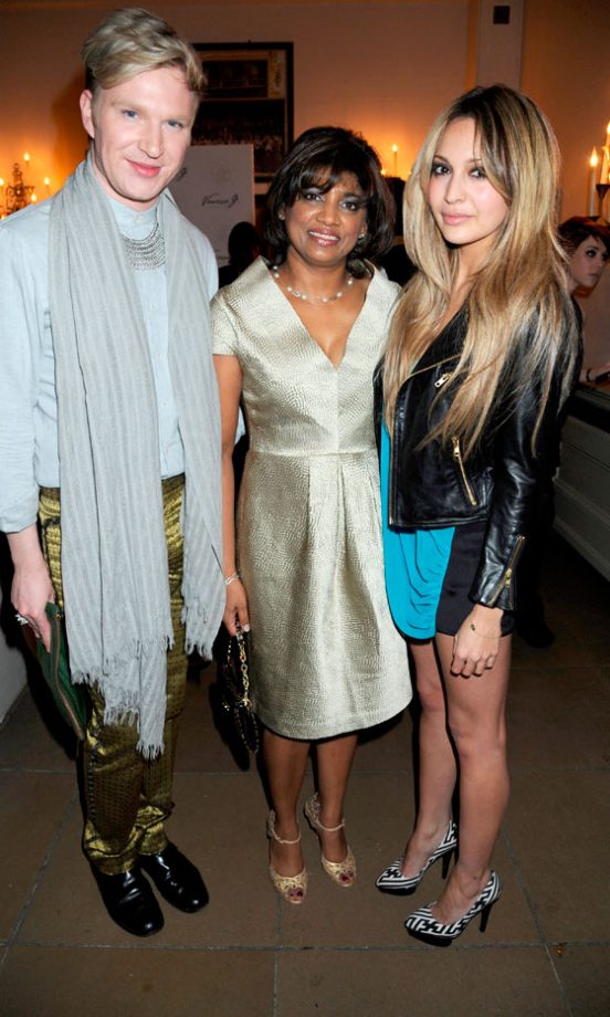 Henry Conway And Zara Martin With Vanessa Gounden At The Vanessa G Launch Party, 2011