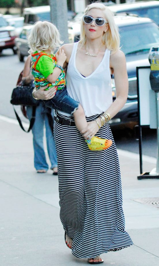 Gwen Stefani Takes A Break From Towering Heels To Play Yummy Mummy, 2011