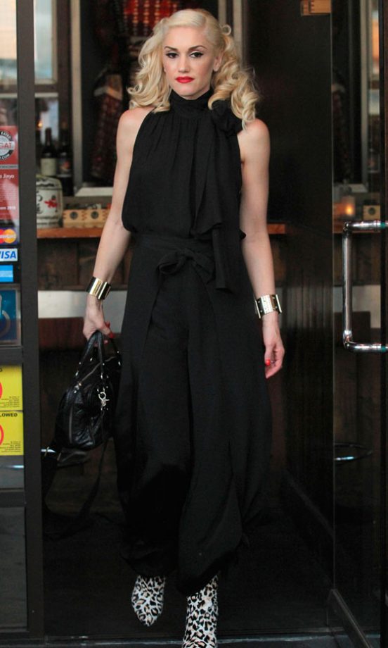 Gwen Stefani Works An Off-Duty Jumpsuit And Her Trademark Red Lips, 2011