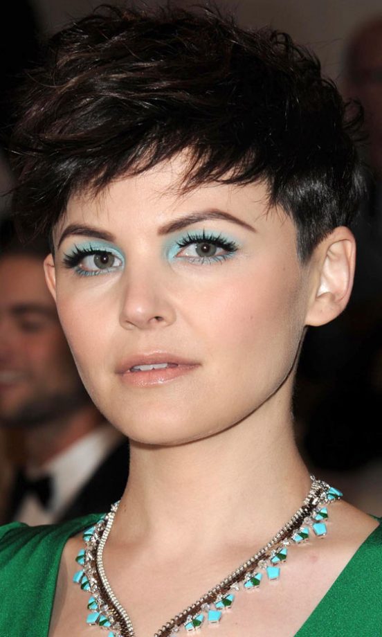 Ginnifer Goodwin Teams Her Pixie Crop Haircut With Futuristic Aquamarine Eyeshadow, 2011