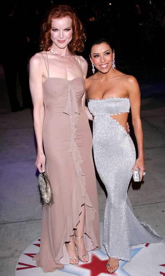 Eva Longoria With Desperate Housewives Co-Star Marcia Cross At The 2005 Academy Awards