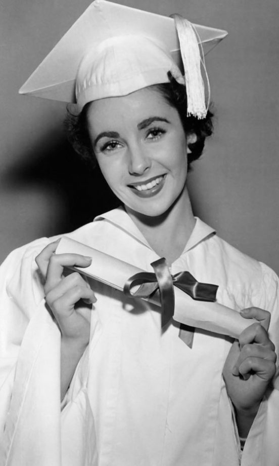 Elizabeth Taylor At Her High School Graduation, 1950