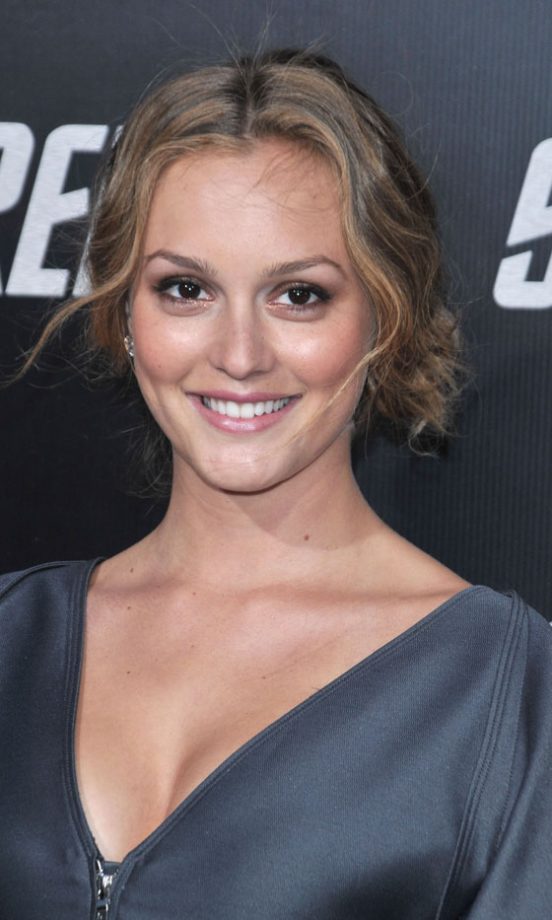 Leighton Meester Keeps Her Red Carpet Look Casual With A Relaxed Updo Hairstyle, 2010