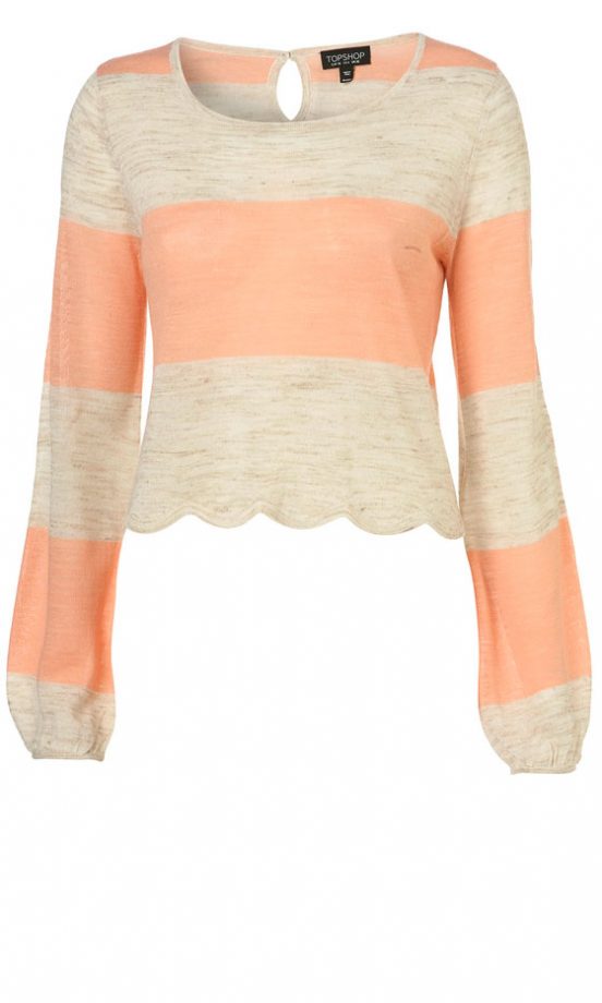 Topshop Scallop Stripe Top, £40