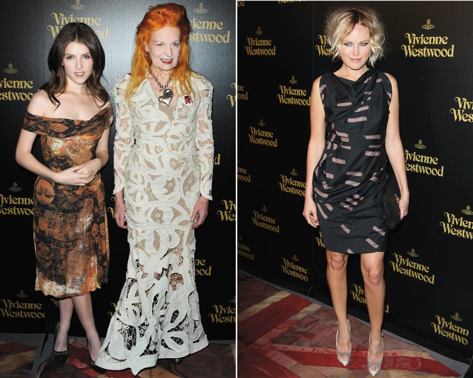 Anna Kendrick, Vivienne Westwood and Malin Ackerman on the red carpet at the Vivienne Westwood store launch in LA