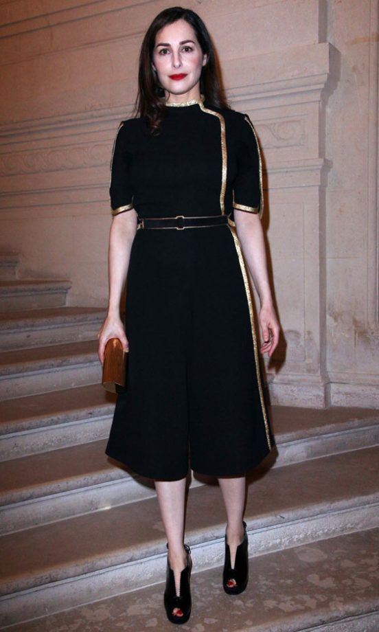 Amira Casar At The Yves Saint Laurent AW11 Fashion Show During Paris Fashion Week