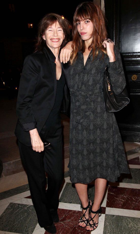 Jane Birkin And Lou Dillon At The Yves Saint Laurent AW11 Fashion Show During Paris Fashion Week